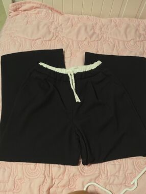 Zara Black Kids Formal Pants with White Drawstring Waist